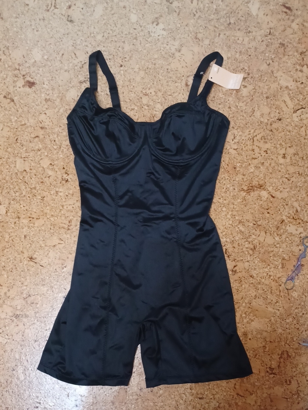 Popilush Black Double Layer Underwire Romper Style Shapewear Size L NWT